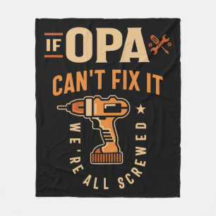 Couverture Polaire Si Opa Cant Fixer Il Drôle Handyman Grand-pa