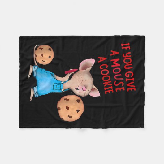 Couverture Polaire Si Vous Donnez Une Souris Un Cookie (Devant (Horizontal))