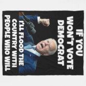 COUVERTURE POLAIRE SI VOUS NE VOTEZ PAS DÉMOCRATE (Devant (Horizontal))