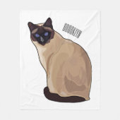 Couverture Polaire Siamese cat cartoon (Devant)
