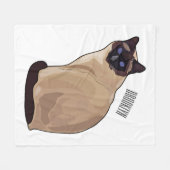 Couverture Polaire Siamese cat cartoon (Devant (Horizontal))