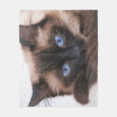 Couverture Polaire Siamese Kitten Sweetie visage polaire Blanche (Devant)