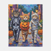 Couverture Polaire Siberian Cats Trick-or-Treating Halloween Costumes (Devant)