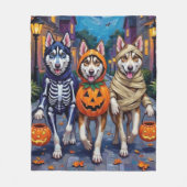 Couverture Polaire Siberian Husky Trick-or-Treating Halloween Costume (Devant)