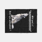 Couverture Polaire Siberian Husky What Part Of Arooo Dont You Unders (Devant (Horizontal))