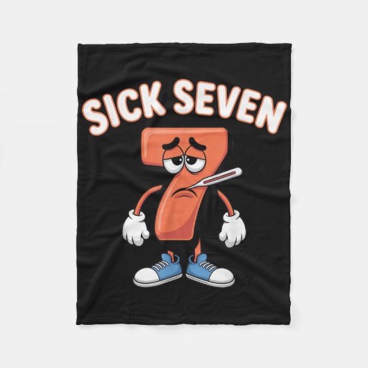 Couverture Polaire Sick Seven Meme Tee Six Seven Fun Wordplay _6  (Devant)