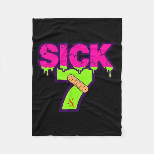 Couverture Polaire Sick Seven Meme Tee Six Seven Fun Wordplay Drip  (Devant)