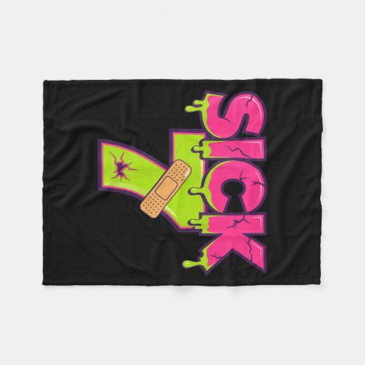 Couverture Polaire Sick Seven Meme Tee Six Seven Fun Wordplay Drip  (Devant (Horizontal))