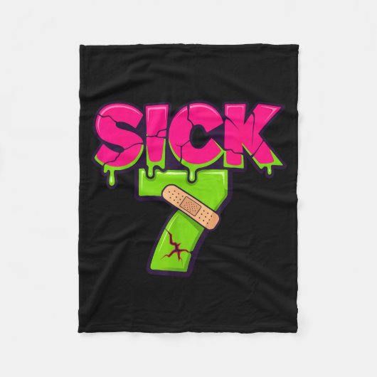 Couverture Polaire Sick Seven Meme Tee Six Seven Fun Wordplay Drip  (Devant)