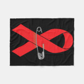 Couverture Polaire Sickle Cell Anemia Awareness Walk Supporter Ruban (Devant (Horizontal))