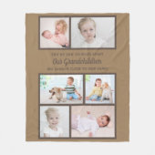 Couverture Polaire Side by Side Brown 6 Photo Grandchildren Collage (Devant)