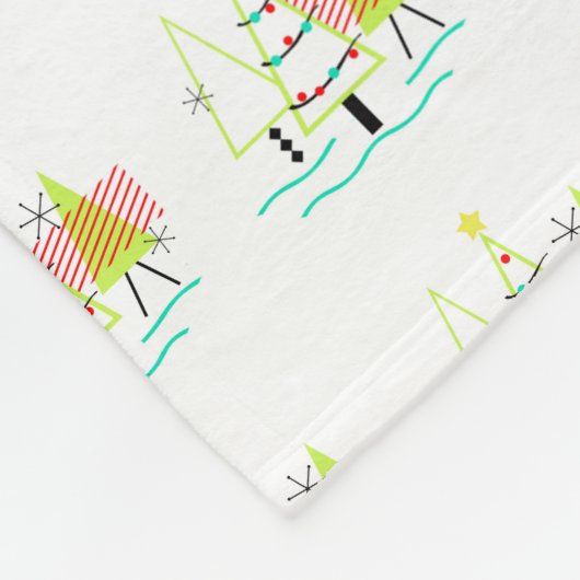 Couverture Polaire siècle moderne arbres de noël rétro (Coin)