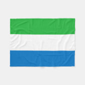 Couverture Polaire Sierra Leone Flag (Devant (Horizontal))