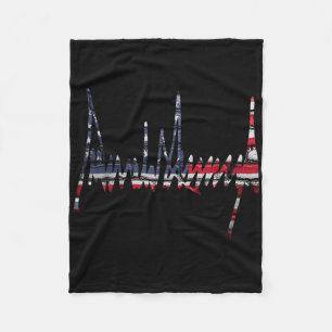 Couverture Polaire Signature 2024 Président Patriotic American Flag U