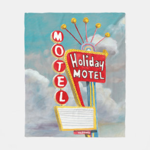 Couverture Polaire Signe de motel de vacances