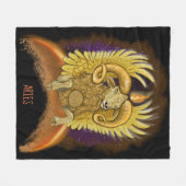 Couverture Polaire Signe de zodiaque de Bélier (Devant (Horizontal))