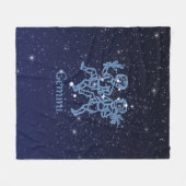 Couverture Polaire Signe Gemini Constellation et Zodiaque avec étoile (Devant (Horizontal))