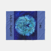 Couverture Polaire Signe zodiaque Leo (Devant (Horizontal))