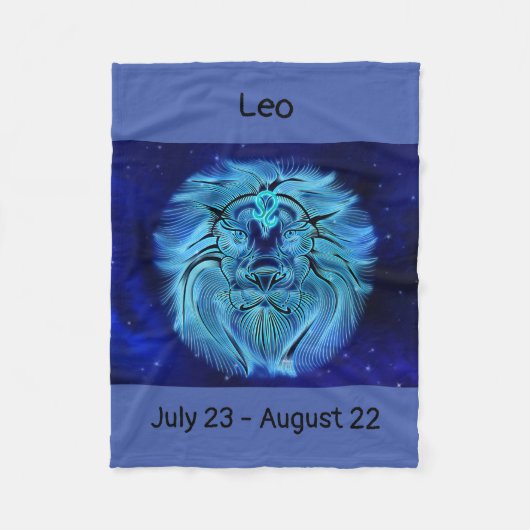 Couverture Polaire Signe zodiaque Leo (Devant)
