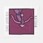 Couverture Polaire SIGNE Zodiaque Sagittarius Nom Anniversaire Blanch (Devant (Horizontal))