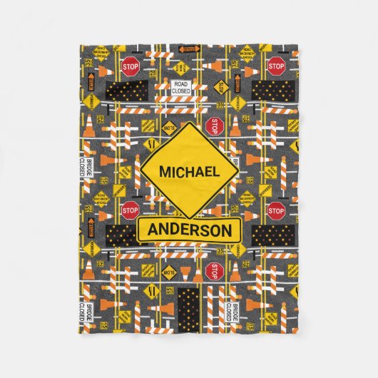 Couverture Polaire Signes de construction routière (Devant)