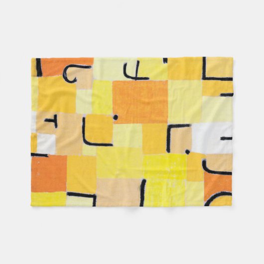 Couverture Polaire Signes en Jaune, Paul Klee (Devant (Horizontal))