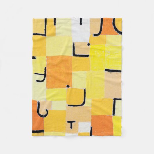 Couverture Polaire Signes en Jaune, Paul Klee (Devant)