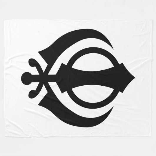 Couverture Polaire Sikh Khanda (Devant (Horizontal))