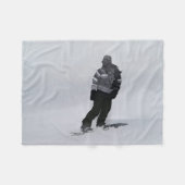 Couverture Polaire Silence d'hiver - Snowboardeur (Devant (Horizontal))
