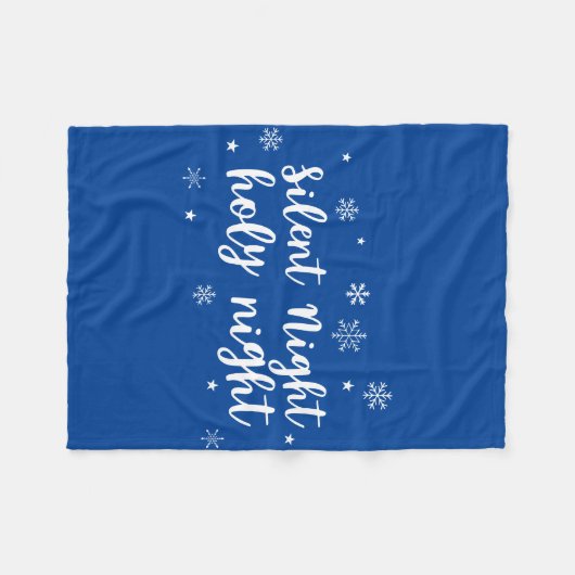 Couverture Polaire Silence Nuit Saint Nuit Snowflakes (Devant (Horizontal))