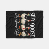 Couverture Polaire Silencieux club de Noël Goose Funny lumières de No (Devant (Horizontal))