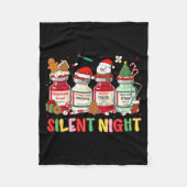 Couverture Polaire Silent Night Funny Nurse Christmas Design Long Sle (Devant)