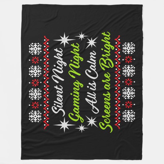 Couverture Polaire Silent Night Gaming Night All Calm Screens Bright (Devant)