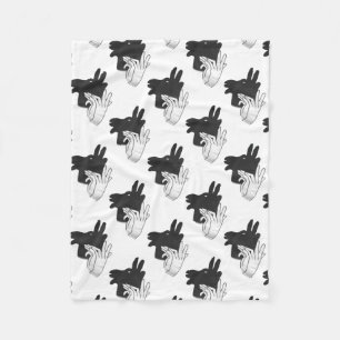Couverture Polaire Silhouette à la main Billy Goat Grey