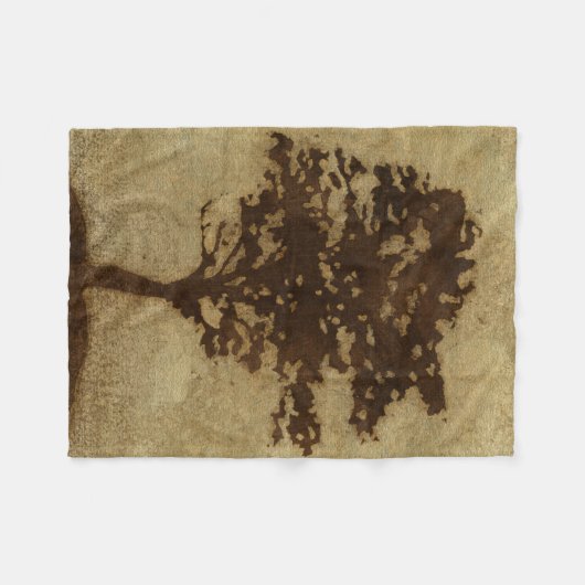 Couverture Polaire Silhouette d'arbre sur l'arrière - plan en bronze (Devant (Horizontal))