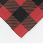 Couverture Polaire Silhouette de cerf de buffle noir rouge (Coin)