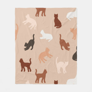Couverture Polaire Silhouette de chat