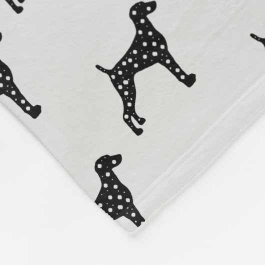 Couverture Polaire Silhouette de chien dalmate personnalisé (Coin)