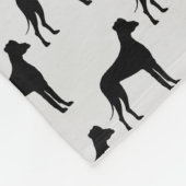 Couverture Polaire Silhouette de chien de Danse Personnalisée (Coin)