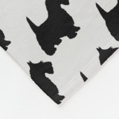 Couverture Polaire Silhouette de chien de Terrier écossais personnali (Coin)