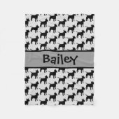 Couverture Polaire Silhouette de chien de Terrier sur mesure (Devant)