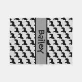 Couverture Polaire Silhouette de chien des Grands Pyrénées (Devant (Horizontal))