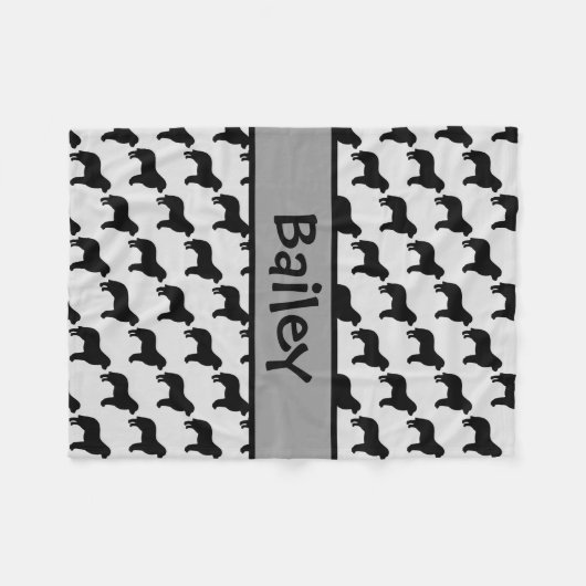 Couverture Polaire Silhouette de chien des Grands Pyrénées (Devant (Horizontal))