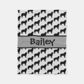 Couverture Polaire Silhouette de chien des Grands Pyrénées (Devant)