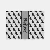 Couverture Polaire Silhouette de chien espagnol Springer anglais pers (Devant (Horizontal))