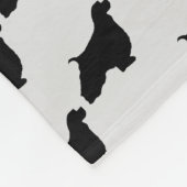 Couverture Polaire Silhouette de chien espagnol Springer anglais pers (Coin)