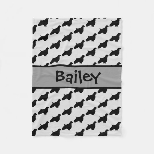 Couverture Polaire Silhouette de chien espagnol Springer anglais pers (Devant)