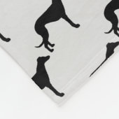 Couverture Polaire Silhouette de chien Greyhound personnalisée (Coin)