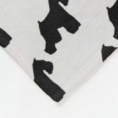 Couverture Polaire Silhouette de chien Schnauzer Schnauzer sur mesure (Coin)