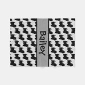 Couverture Polaire Silhouette de chien Westin personnalisé (Devant (Horizontal))